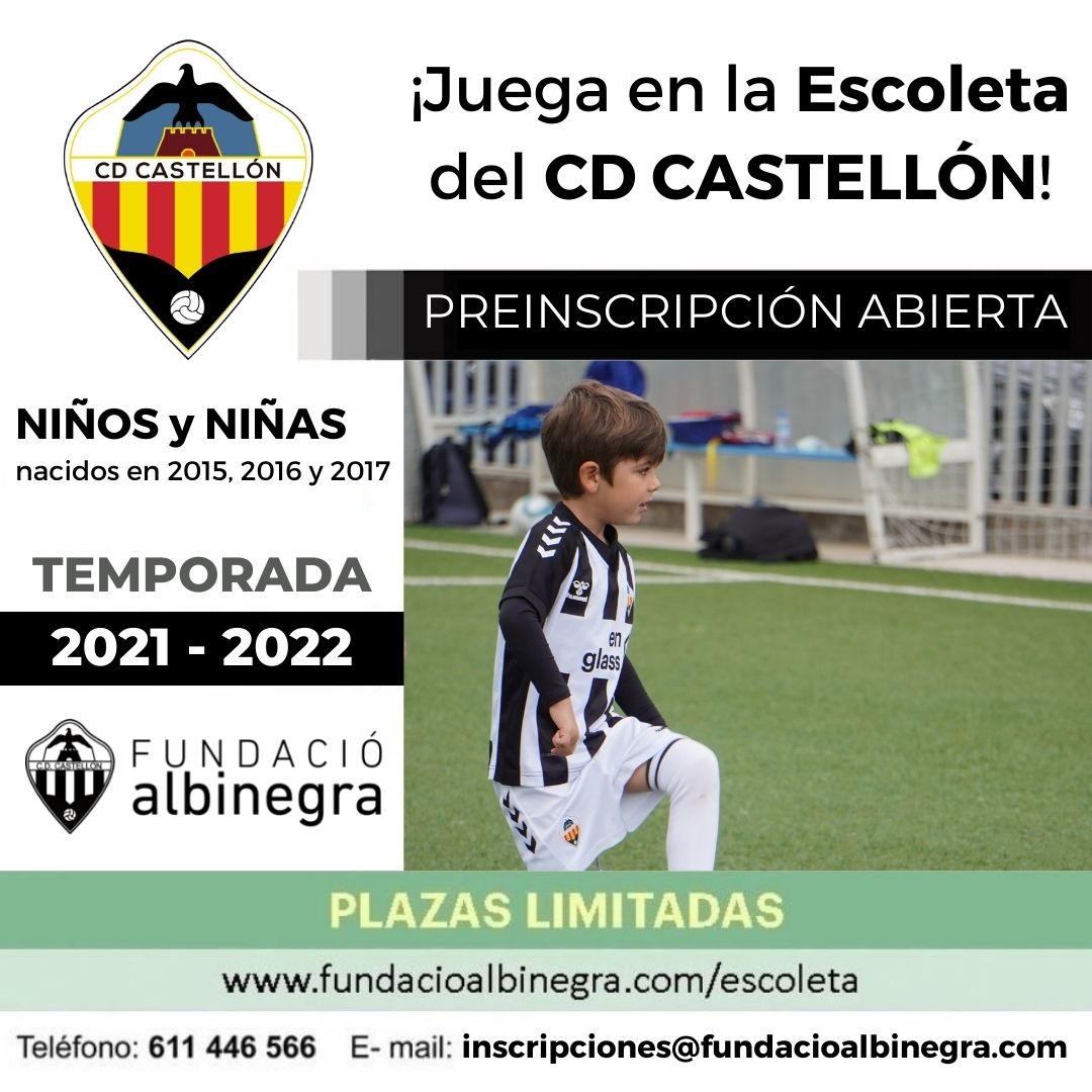 ¡Apúntate a la Escoleta del CD Castellón!